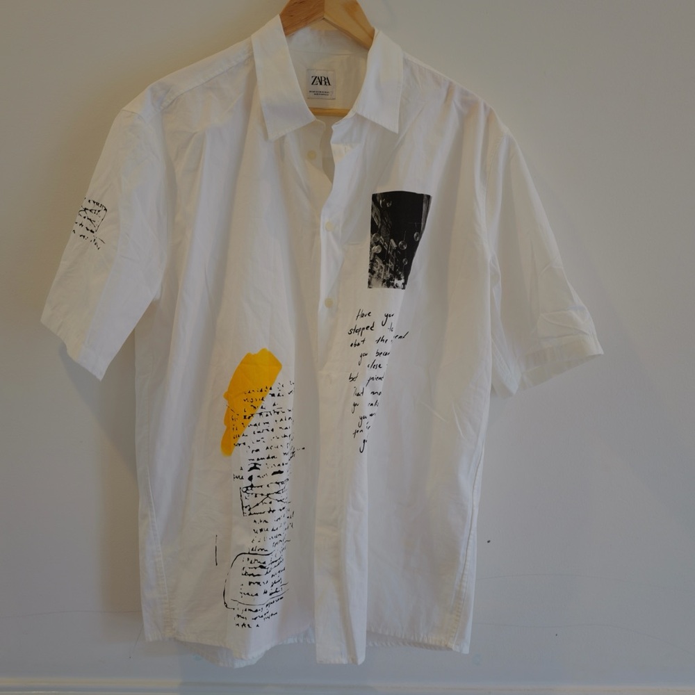 Zara Printed Oversized Shirt